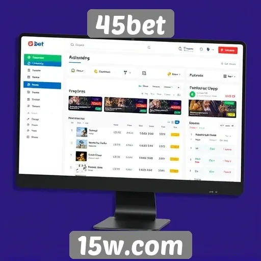 Interface do 45bet é amigável para novos usuários